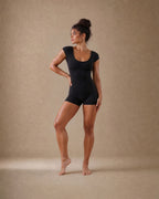 Contour Open-Back Romper.