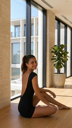 Contour Open-Back Romper.