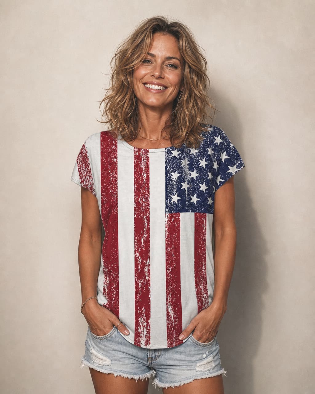 USA Vintage Glory V-Neck Tee