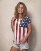 USA Vintage Glory V-Neck Tee