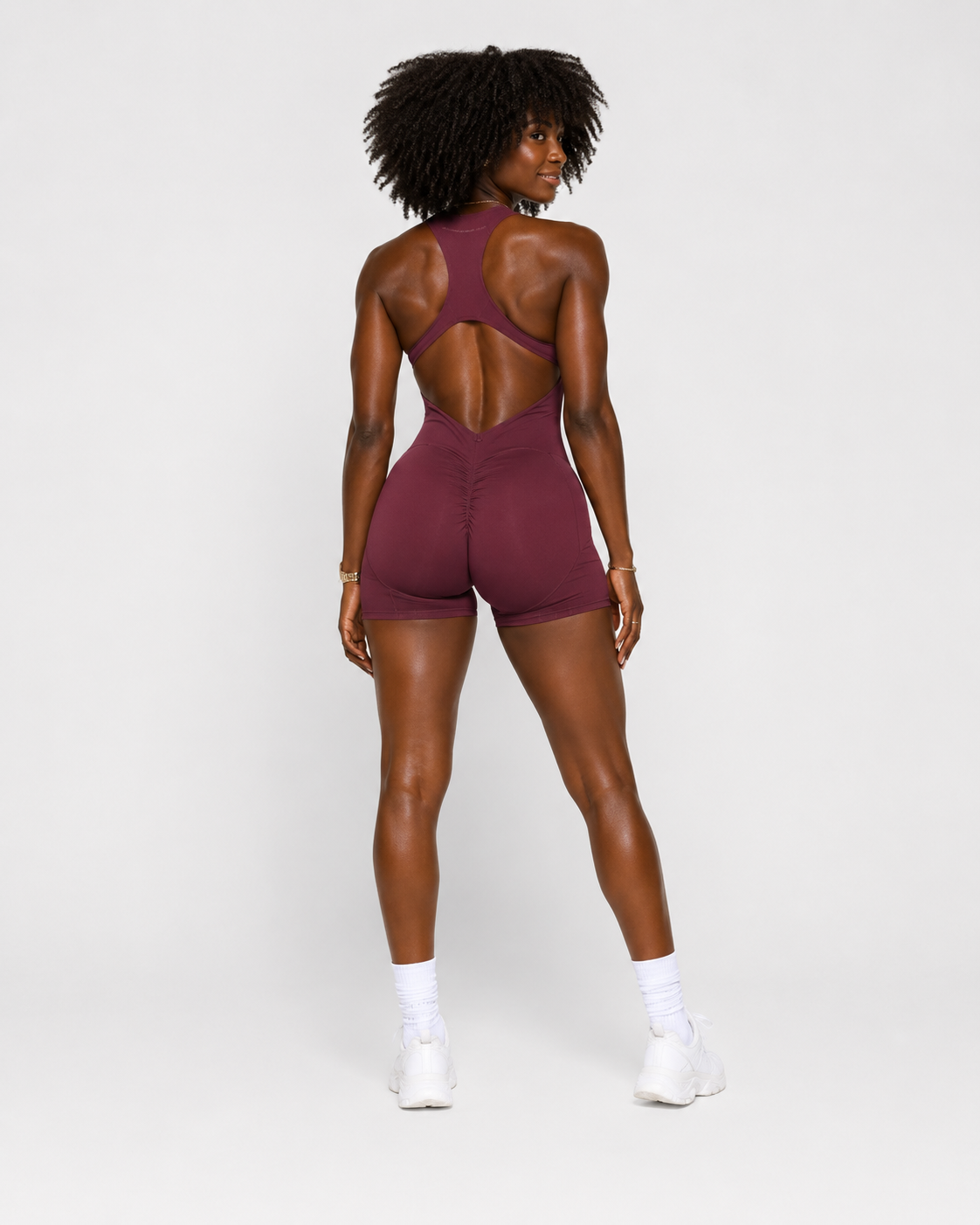 Sculpt Cross-Back Romper.