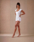 Contour Open-Back Romper.