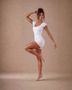 Contour Open-Back Romper.