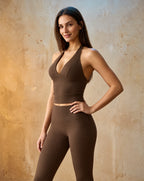 Solivra Vale - V-Neck Halter Fitness Tank Top