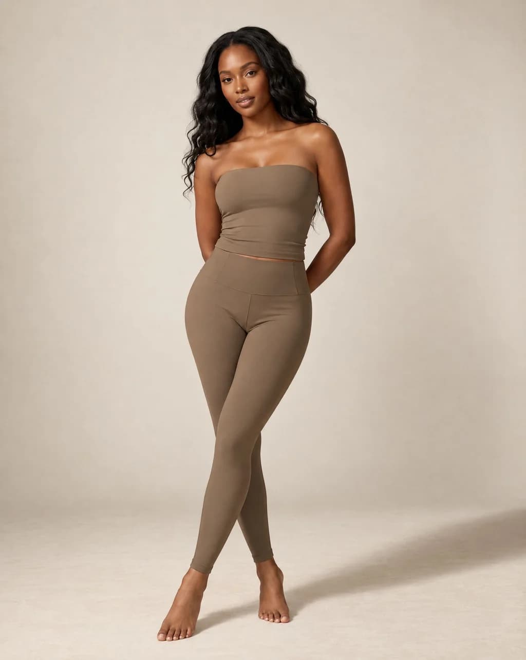 Nuvessa Veil - Strapless Fitted Yoga Tube Top