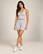 Aelyvra Solace - V-Neck Longline Yoga Sports Bra