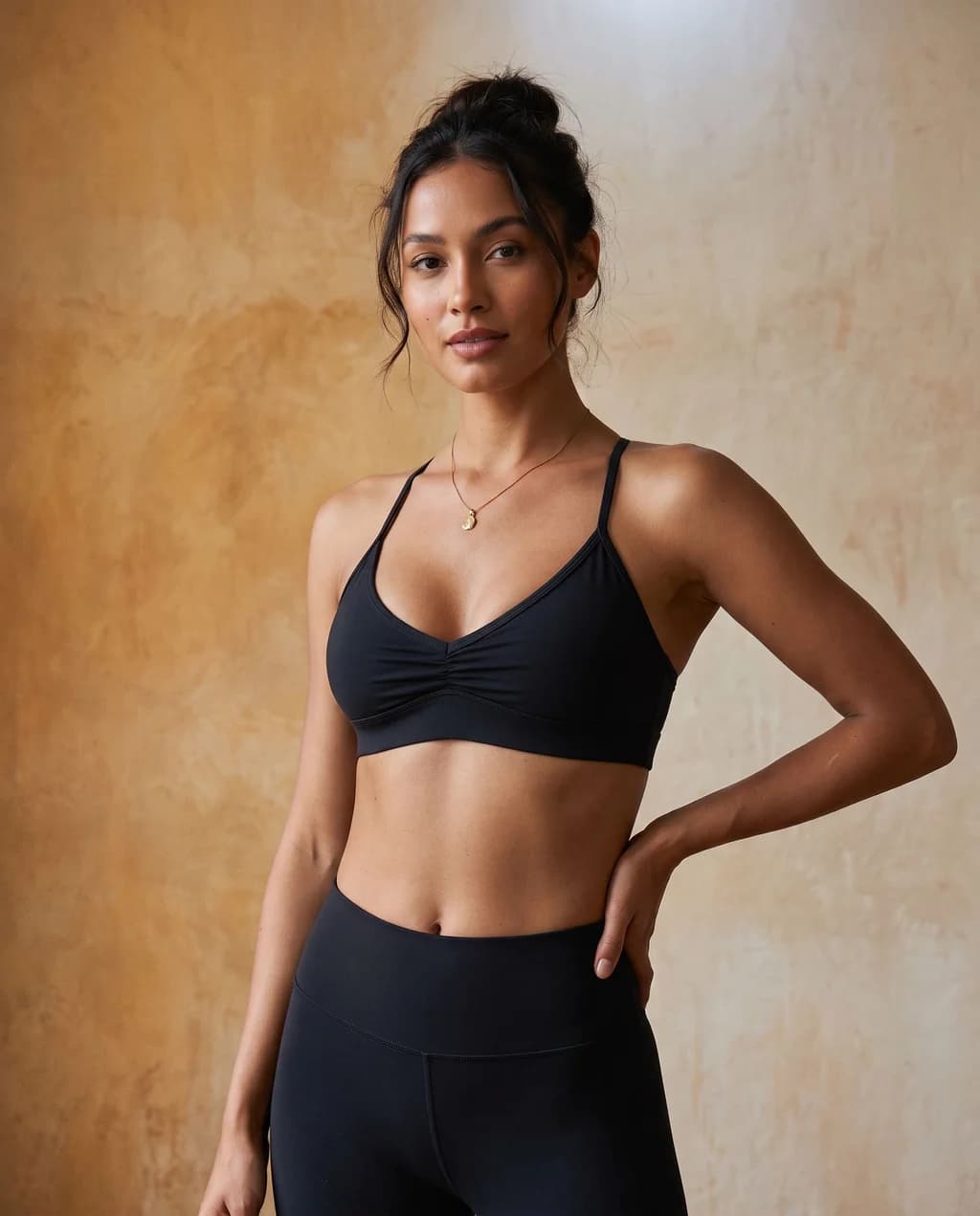 Cross Glow - Quick-Dry V-Neck Cross-Back Sports Bra