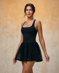 Court Breeze - Breathable Mesh Quick-Dry Two-Piece-Look Tennis Dress