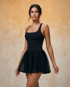 Court Breeze - Breathable Mesh Quick-Dry Two-Piece-Look Tennis Dress
