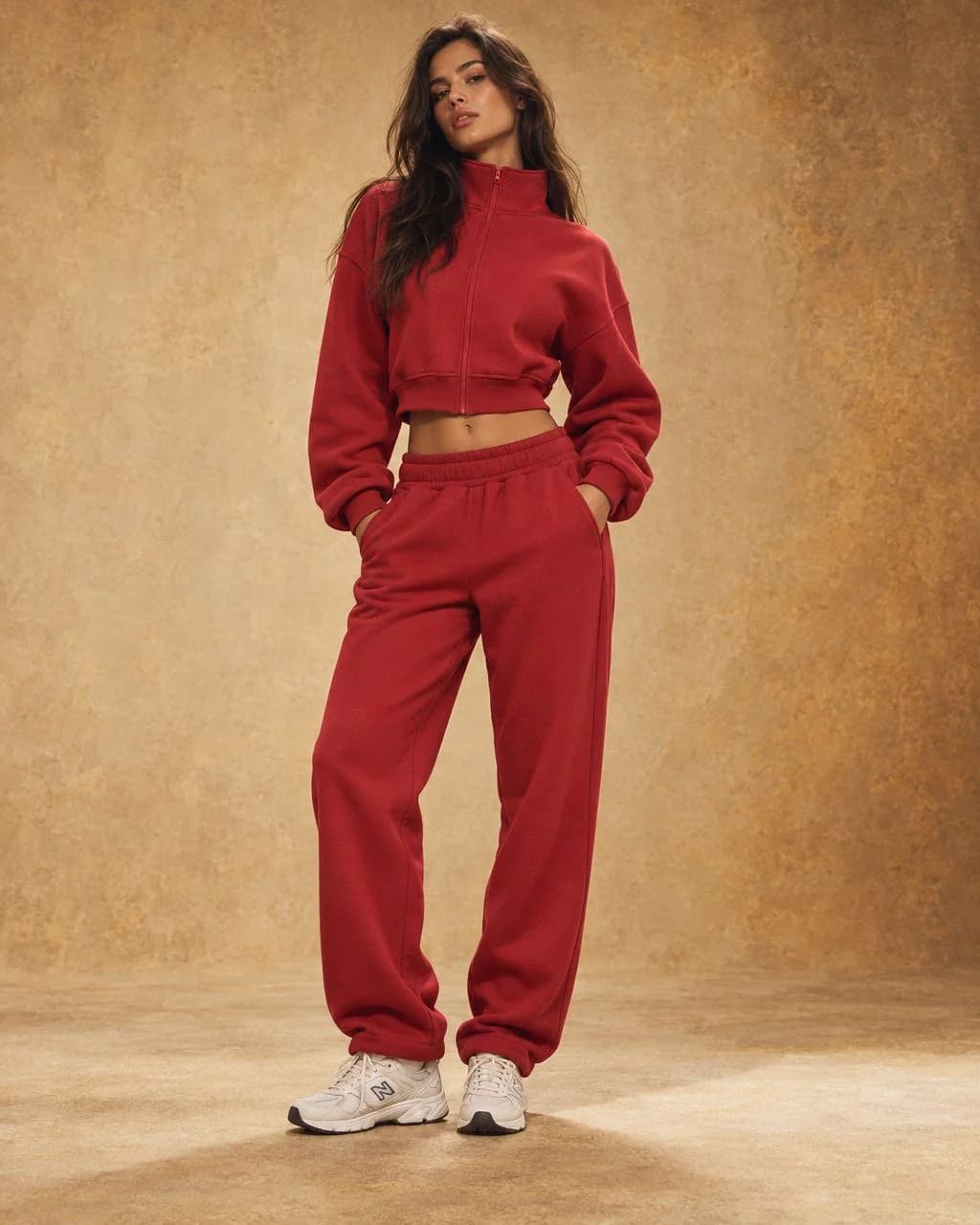 Veya Rise - Cropped Stand-Collar Zip-Up Jacket