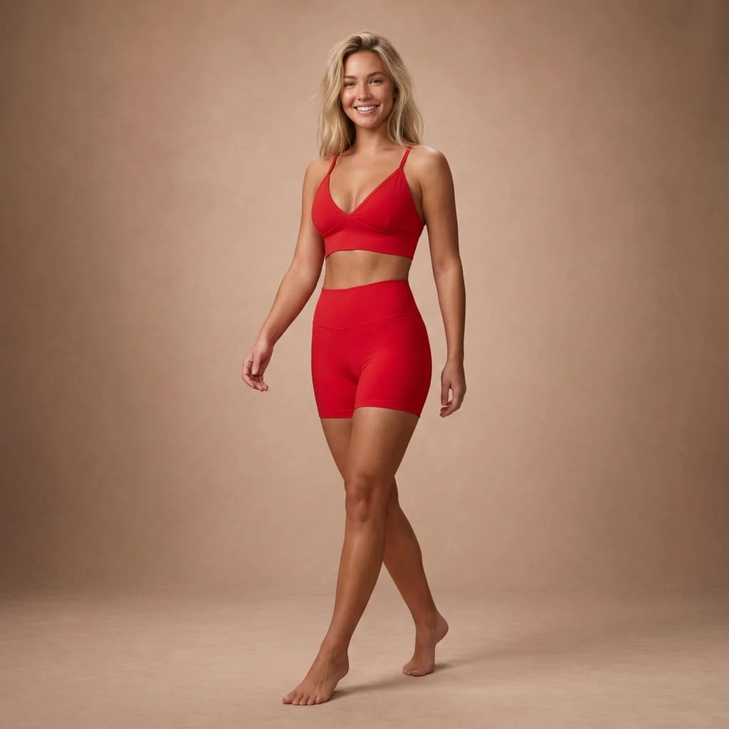 Zelyvra Muse - V-Neck Sports Bra & High-Waist Shorts Set