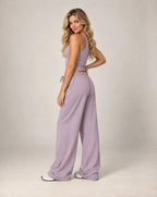 Olyvessa Drift - High-Waist Drawstring Wide-Leg Pants