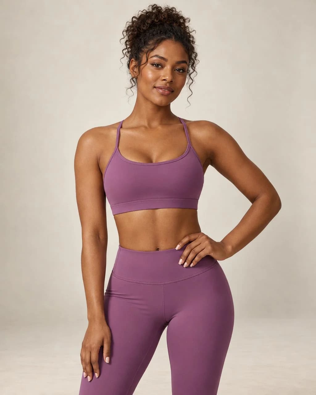 Elarune Whisper - Thin-Strap Scoop-Neck Sports Bra
