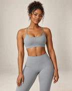 Elarune Whisper - Thin-Strap Scoop-Neck Sports Bra