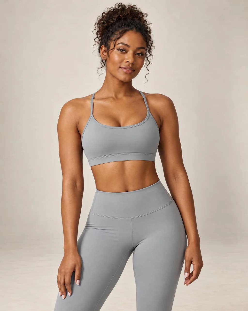 Elarune Whisper - Thin-Strap Scoop-Neck Sports Bra