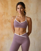Prism Flow - Quick-Dry Contrast-Color Cutout-Back Yoga Sports Bra