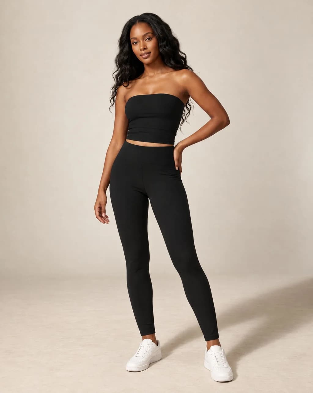 Nuvessa Veil - Strapless Fitted Yoga Tube Top