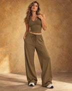 Velvet Vibe - Brushed Fitted V-Back Yoga Tank Top