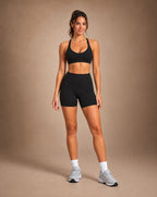 Pure Motion - Women's Solid-Color Cutout-Back Fitted Workout Set