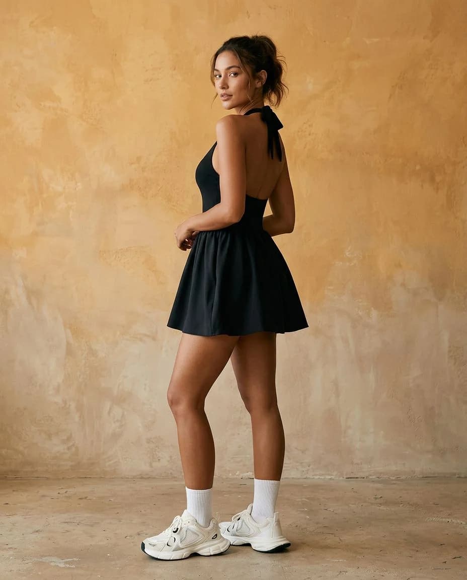 Baseline Aura - Halter-Neck Tennis Dress
