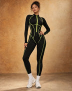 Prism Motion - Colorblock Quick-Dry Fitted Yoga & Running Jumpsuit