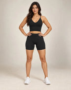 Aelyvra Solace - V-Neck Longline Yoga Sports Bra