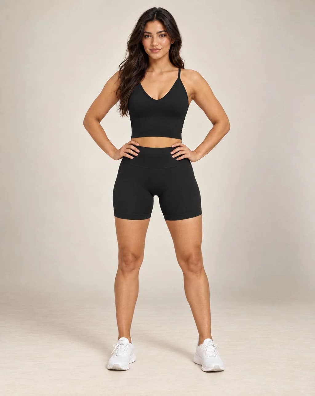 Aelyvra Solace - V-Neck Longline Yoga Sports Bra