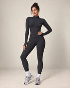 Aevrissa Line - Stand-Collar Fitted Zip-Up Yoga Jacket
