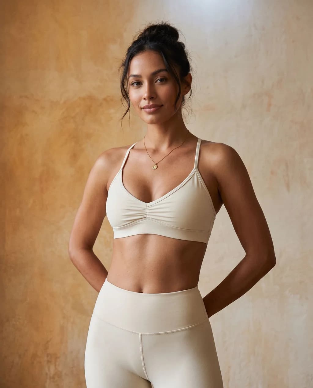 Cross Glow - Quick-Dry V-Neck Cross-Back Sports Bra