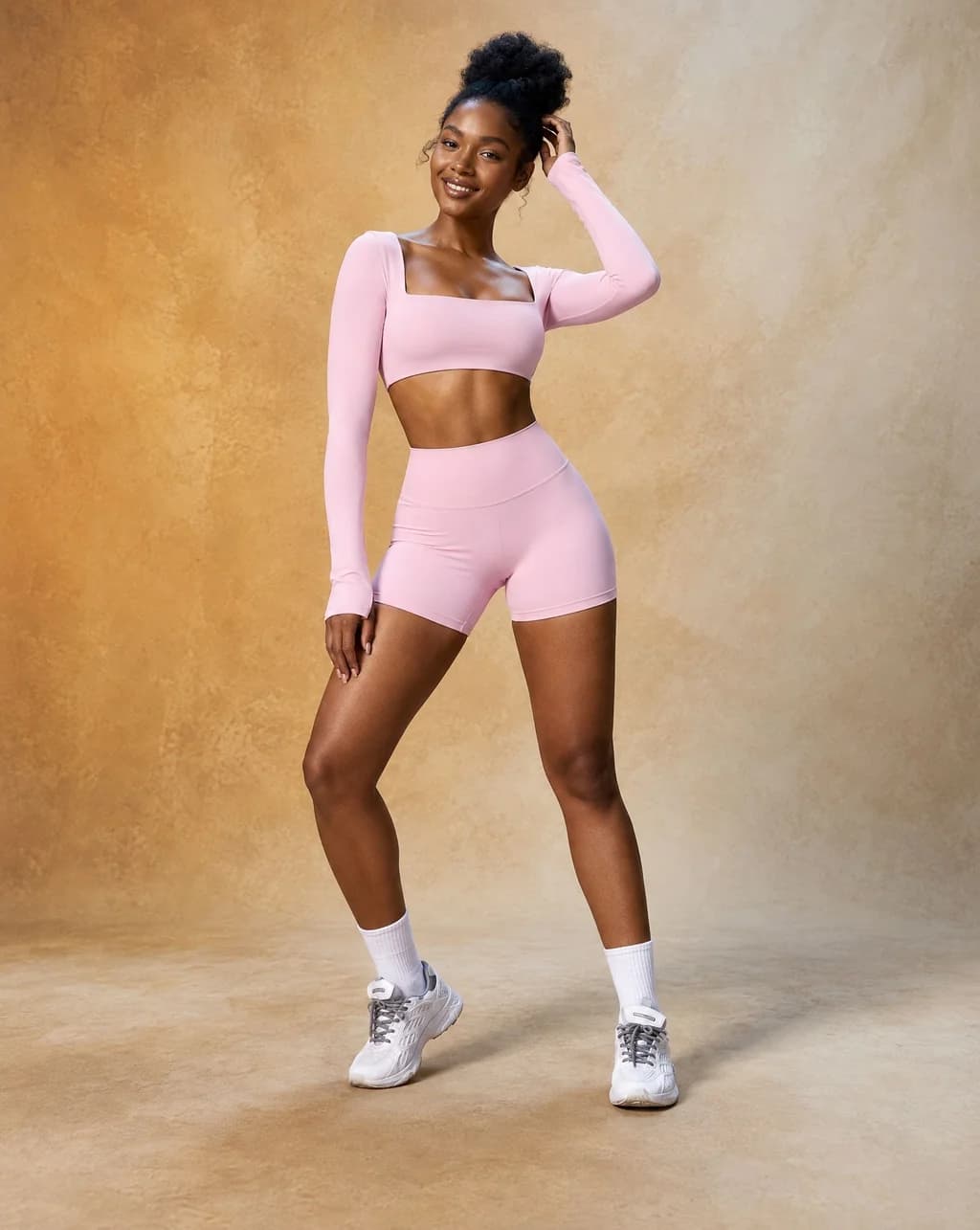Soft Sprint - Brushed High-Waisted Fitted Yoga & Running Shorts