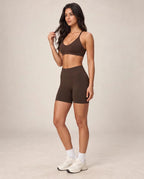 Zelunira Pace - High-Waist Ribbed-Waistband Shorts