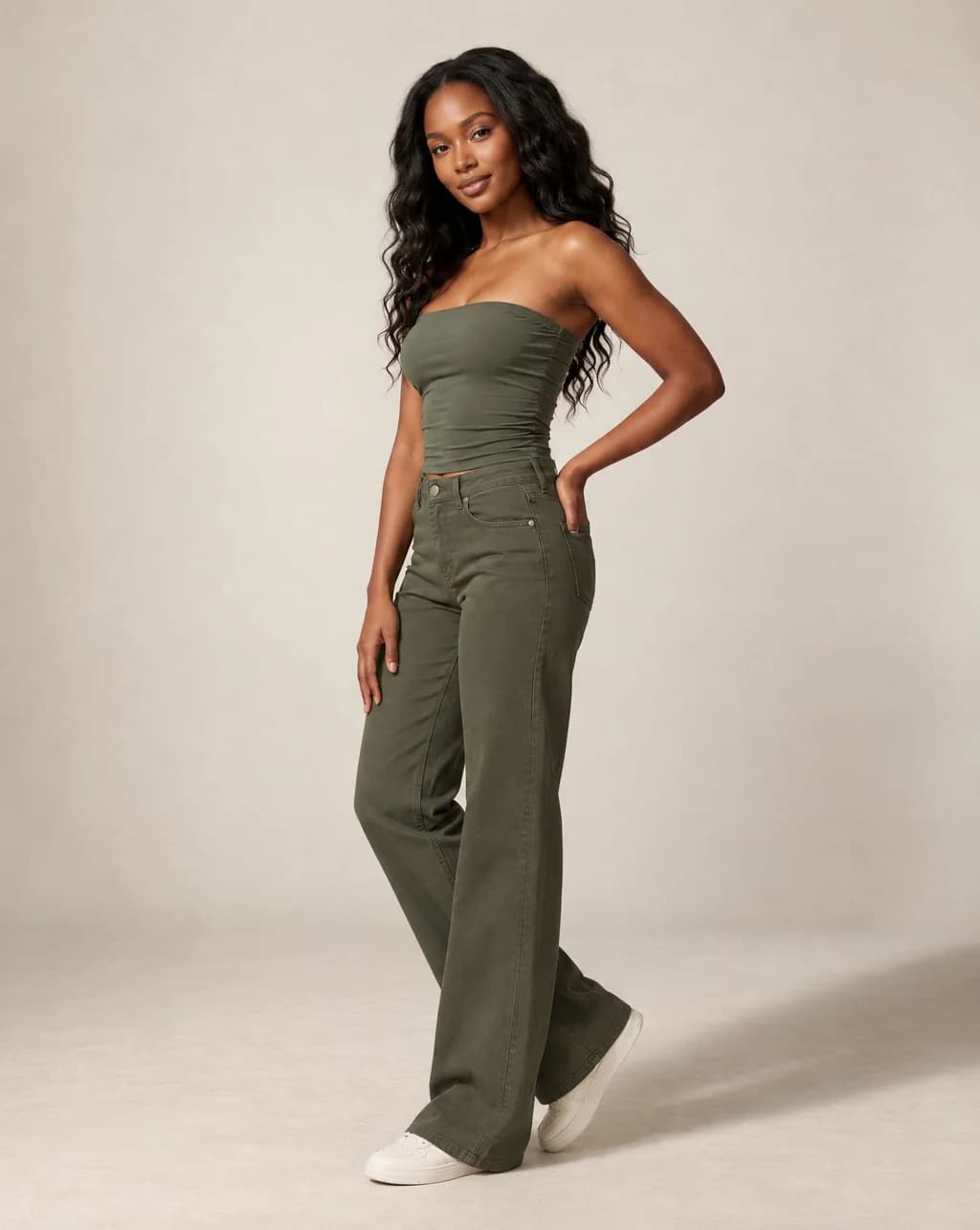 Nuvessa Veil - Strapless Fitted Yoga Tube Top