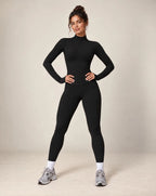 Aevrissa Line - Stand-Collar Fitted Zip-Up Yoga Jacket