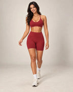 Zelunira Pace - High-Waist Ribbed-Waistband Shorts