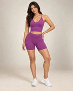 Aelyvra Solace - V-Neck Longline Yoga Sports Bra