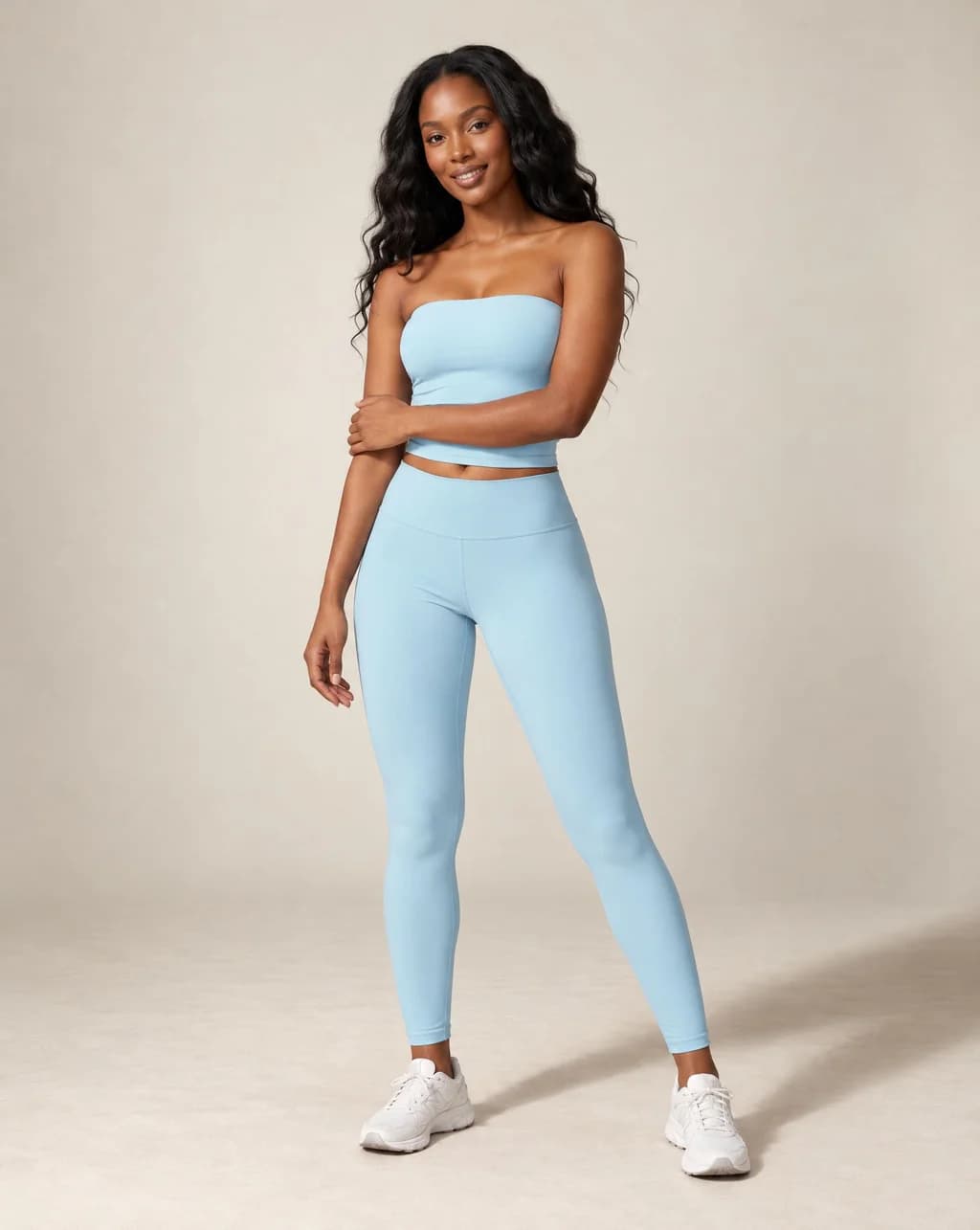 Nuvessa Veil - Strapless Fitted Yoga Tube Top