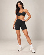Zelunira Pace - High-Waist Ribbed-Waistband Shorts