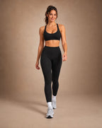 Pure Motion - Women's Solid-Color Cutout-Back Fitted Workout Set