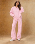 Sora - Women's Hooded Zip-Up Sweatshirt & Wide-Leg Pants Set