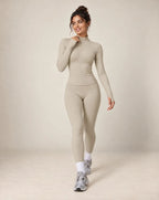 Aevrissa Line - Stand-Collar Fitted Zip-Up Yoga Jacket