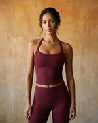 Cross Glow - Quick-Dry V-Neck Cross-Back Sports Bra