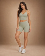 Vaelyra Poise - V-Neck Crop Top & Fitted Shorts Set