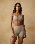 Zavielle Gather - Ruched Halter Top & Shorts Set