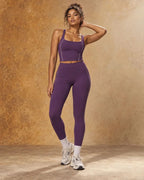 Prism Flow - Soft-Feel Colorblock High-Waisted Yoga Leggings with Pockets