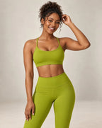 Elarune Whisper - Thin-Strap Scoop-Neck Sports Bra