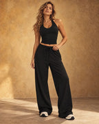 Velvet Vibe - Brushed Fitted V-Back Yoga Tank Top