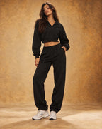 Veya Rise - Cropped Stand-Collar Zip-Up Jacket