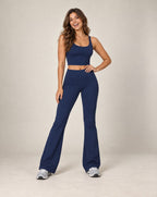 Soft Horizon - Brushed High-Waisted Flared Yoga Pants
