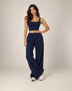 Seasonal Ease - High-Waisted Wide-Leg Active Pants