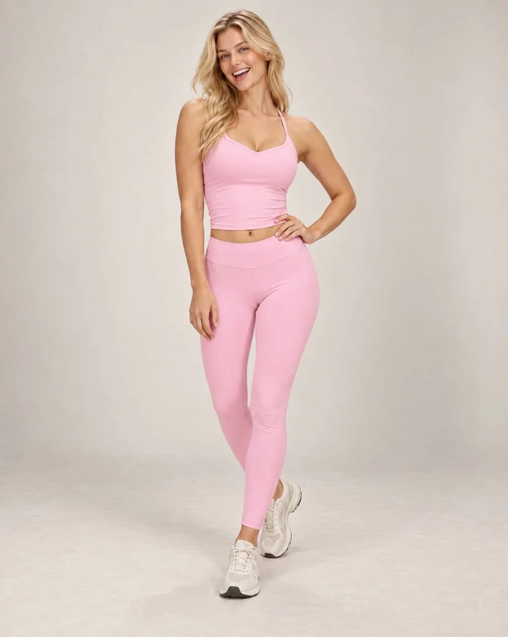 Bare Harmony - Soft-Feel Fitted Cross-Back Yoga Tank Top